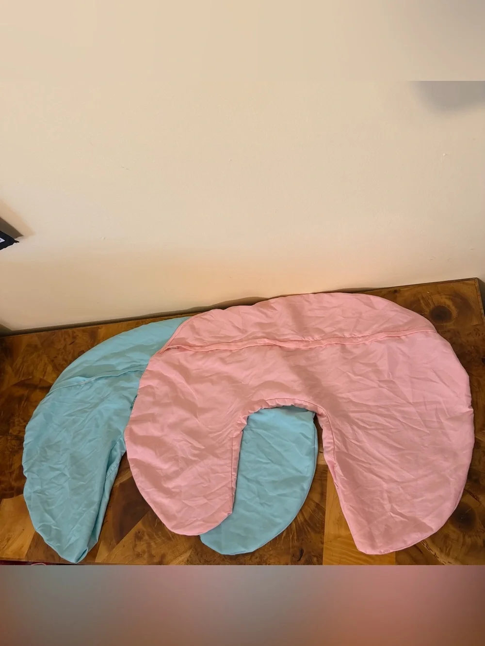 Nursing Pillow Covers Pillowcases Pair Pink Blue Biloban Infants